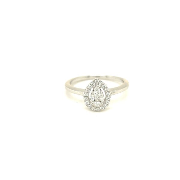 Bague diamants en forme de poire